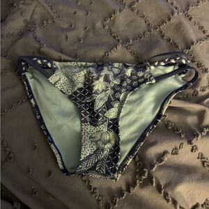 Xhilaration Blue and White Floral Bikini Bottom
